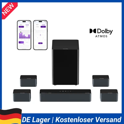 7.1-Kanal Dolby Atmos Soundbar mit Subwoofer Lautsprecher-Kit Poseidon D80 Boom - Bild 1 von 4