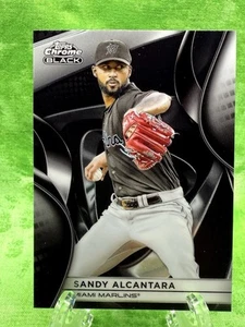 Sandy Alcantara - 2025 Topps Chrome Black #152 Miami Marlins  - Picture 1 of 11