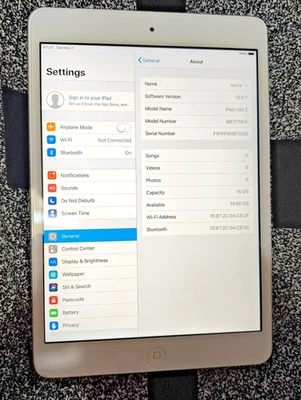 Apple iPad Mini 2nd Gen - 16GB - White WiFi (iOS 12.5.7) A1489 - Image 1 of 4