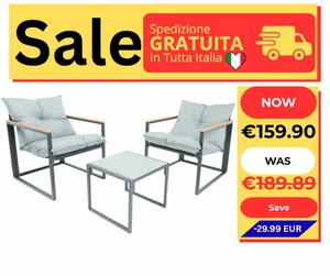 Garden Sofa Set with table 3 pieces - Imagen 1 de 3