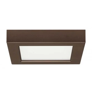 10.5w 5.5-in Flush Mount LED Fixture 3000K Square Shape Bronze Finish 120v - Picture 1 of 6