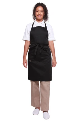 MIRABELLA HEALTH & BEAUTY Chai Bib Schürze Tabard Tabboard Abdeckung Uniform schwarz