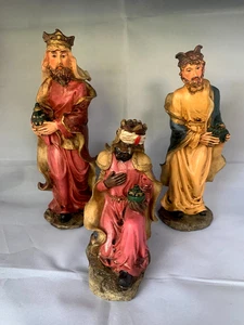 THREE WISE MEN FROM THE EAST 15-21 CM H REYES MAGOS DE ORIENTE RESIN MADE SPAIN - Picture 1 of 19