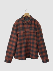 Jachs New York Quilted Flannel Shirt XXL Red Check Plaid Wool Blend Chore Shirt - Picture 1 of 10