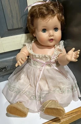 Vintage HTF 1955 American Character 20" Sweet Action Toodles Baby Doll NICE - Image 1 of 4