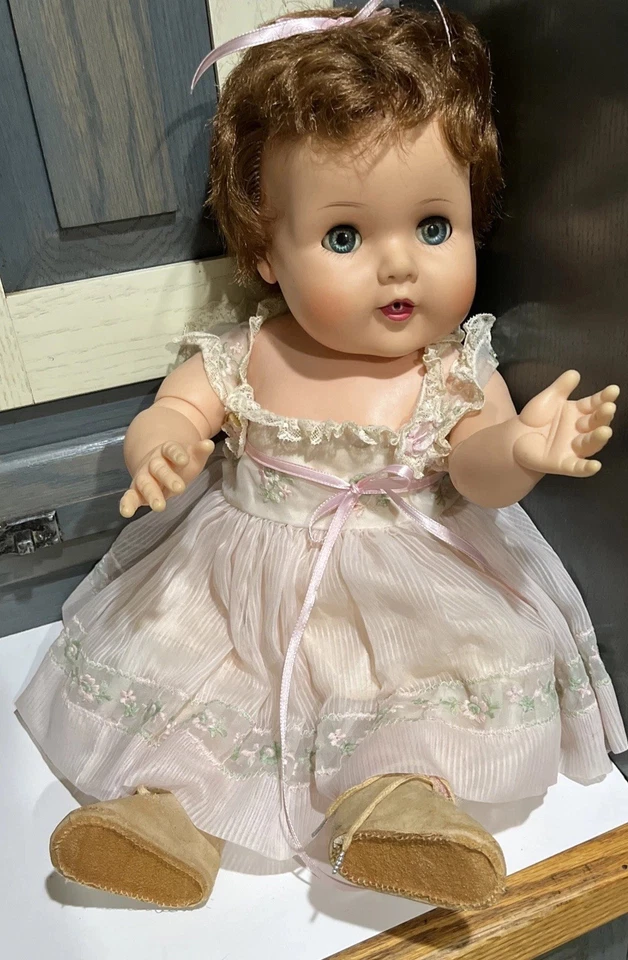 Vintage HTF 1955 American Character 20" Sweet Action Toodles Baby Doll NICE - Image 1 of 4