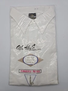 Nueva Camisa de Vestir Blanca Cónica Prensa Permanente Wickfield De Colección Para Hombre 16.5 34 - Imagen 1 de 5