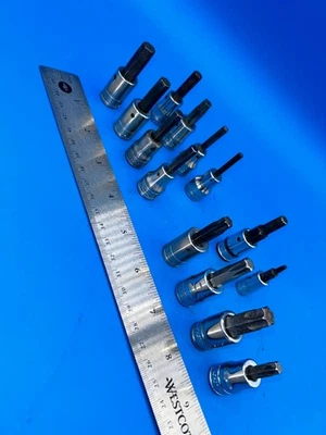 Snap-On Tools Hex Torx Bit Socket Set 1/4” 3/8” Drive 14 Pieces S-12-16 - Image 1 of 4