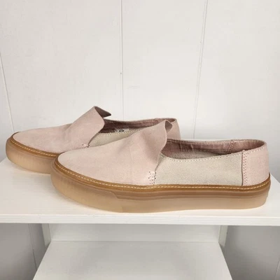 TOMS Mocasines de Gamuza para Mujer *8.5 Rosa Zapatillas Sin Cordones Plataforma Boho Suela de Goma Foto 1 de 4