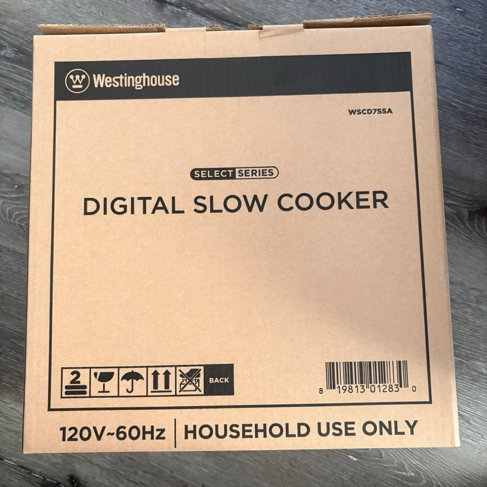 Olla de cocción lenta digital Westinghouse con tapa de vidrio WSCD7SSA acero inoxidable Foto 1 de 4