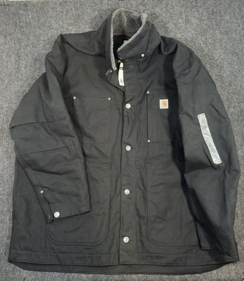 Carhartt Full Swing Jacket Chore Coat Black Canvas Mens Size 3XL Regular NWT - Image 1 of 4