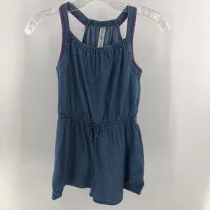Cherokee Girl's Denim Sleeveless Romper w/ Shorts Size Medium 7/8 - Picture 1 of 12