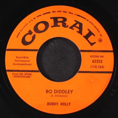 BUDDY HOLLY: bo diddley / true love ways CORAL 7" Single 45 RPM - Image 1 of 2