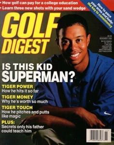 Golf Digest (noviembre de 1996 Is This Kid Superman? Tiger Woods sin etiqueta - Imagen 1 de 2