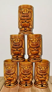 De colección Vasos TIKI Fiesta de Halloween Hawaiano Hula Polinesio Luau Cerámica - Imagen 1 de 5