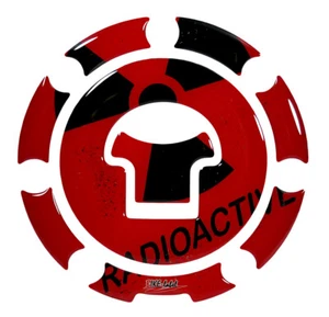 Tapa depósito moto pad radioactivo rojo universal compatible para honda - Imagen 1 de 6