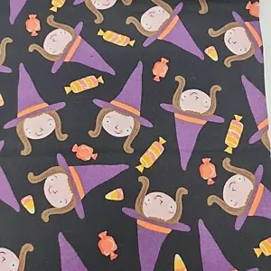Matilda Cosmo Cricket Witch Fabric Cotton 1 7/8 yard - Picture 1 of 6