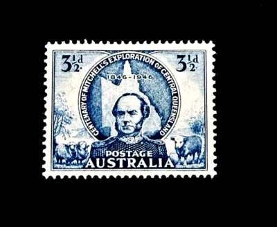 Sello de Australia - Sir Thomas Mitchell & Queensland Sn 204 1946 como nuevo OG LH r40 Foto 1 de 2