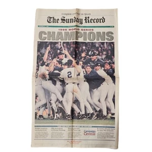 Sunday Record 1996 World Series Champions New York Yankees Newspaper Clipping - Picture 1 of 3