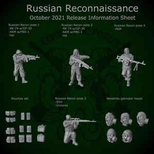 Pulpo de Combate Moderno Miniatura Ejército Ruso Reconocimiento Modular Kit Spectre Zona Alfa - Imagen 1 de 7