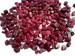 GENUINE EARTH MINED 25ct Lot BEAUTIFUL NATURAL RED RUBY BURMA ROUGH GEMSTONE - Picture 1 of 3