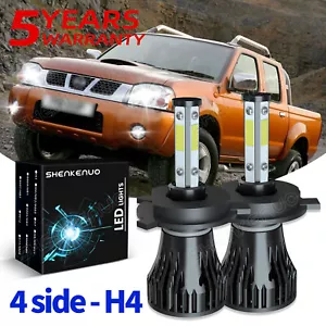 2PC H4 LED Headlight Bulb White 6000K for Nissan Navara D40 D21 D22 - Picture 1 of 14
