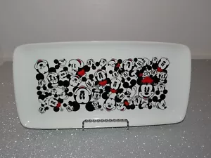 Disney All Over Mickey and Minnie Mouse Serving Tray Platter 13" - Picture 1 of 6
