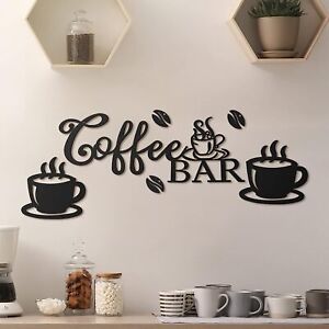 Metal Rustic Iron Hanging Wall Decor Coffee Signs Art Lightweight Home Kitchen