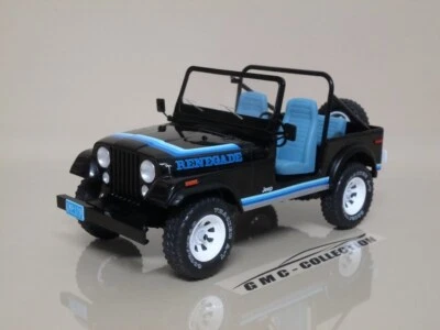 JEEP CJ-7 RENEGADE OPEN 1980 NERO BLACK MCG 1/18 (NO IXO GREENLiGHT GT-SPiRiT) - Immagine 1 di 4