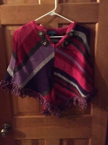 Girl s The Children s Place Pink & Purple Striped Cape Size Large 10/12 - Picture 1 of 1