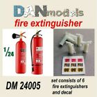 DAN Models 24005 Accessories For Diorama. Fire Extinguisher 6 Pcs Scale 1/24