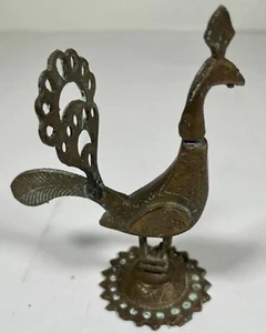 VTG Egyptian Peacock Brass Eyeliner Flask Bird Figurine Makeup Beauty Bird - Picture 1 of 5