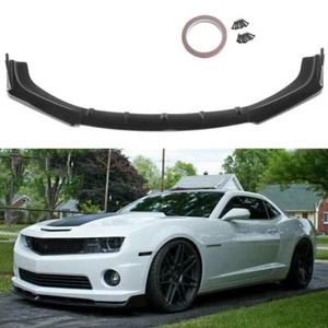 For Chevy Camaro Protector Front Bumper Chin Lip Splitter Spoiler Glossy Black* - Picture 1 of 23