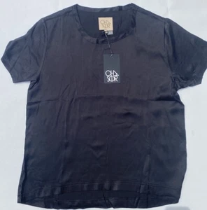 Chaser NWT Women’s Size Small Black Silky T Shirt MSRP $68 - Picture 1 of 8