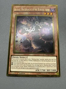 Yu-Gi-Oh Barber, Malebranche Of The Burning Abyss Gold 1st Edition PHL3-EN054 HP - Picture 1 of 12