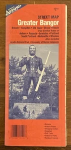 Greater Bangor Maine Street Map 1990s Arrow Augusta Lewiston University - Picture 1 of 4