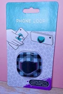 Black And White Checkered Phone Loop Accessory - Picture 1 of 3