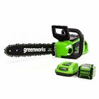 Greenworks 40V 14-Inch Brushless Chainsaw with 2.5 Ah Battery and Charger 20128