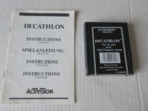 DECATHLON + NOTICE  ----- pour ATARI 2600  - ACTIVISION - 1983 - Picture 1 of 2