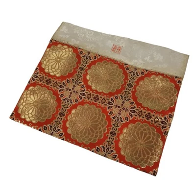 Mantel de seda altar budista japonés Uchishiki de colección crisantemo naranja UC35 Foto 1 de 4