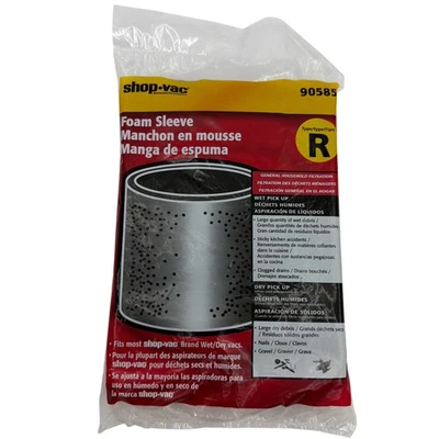 Shop‑Vac Foam Sleeve Filter Type R (90585) – Replacement for Wet/Dry Vacuums - Image 1 of 2