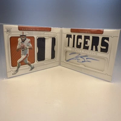 2019 National Treasures Collegiate /49 Jarrett Stidham Rookie Auto Patch Auburn - Image 1 of 4