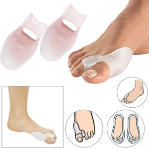 2pcs Gel Silicone Bunion Toe Corrector Straightener Protector Splint Support Pad - Picture 1 of 12