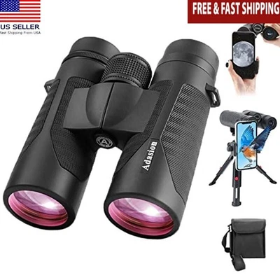 12x42 HD Binoculars W/ Phone Adapter & Tripod Clear View Universal Mount New - Image 1 of 4