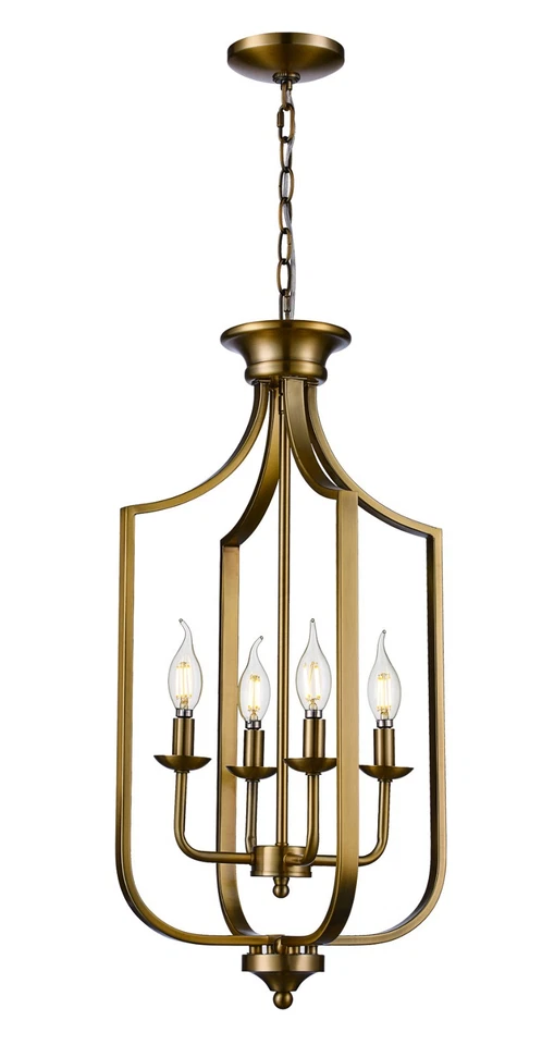 Colgante Trans Globe Lighting 11214 Hillcrest 4 luces 12"W - dorado Foto 1 de 1