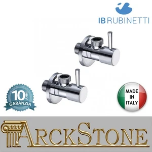 Coppia rubinetti d'arresto sottolavabo tondi IB rubinetti Shower & Co. cromati - Picture 1 of 1