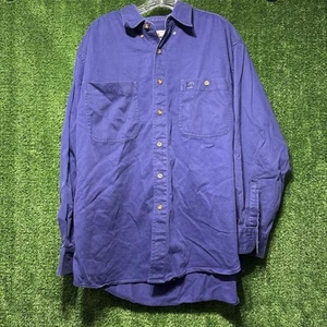 Vintage Chase Authentics NASCAR Blue Long Sleeve Button Down Shirt Men’s Size L - Picture 1 of 6
