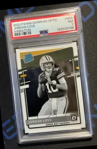 2020 Panini Donruss Optic Jordan Love Rated Rookie Variations #304 RC PSA 7 NM - Picture 1 of 2
