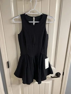 Lululemon Everlux Short-Lined Tennis Tank Dress 6” Size 2 Black BLK NWT - Picture 1 of 5