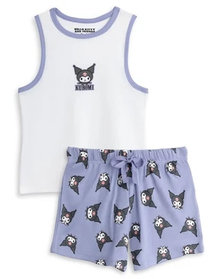Hello Kitty Morado Kuromi Conjunto de pijama chaleco y pantalón corto Mujeres - Imagen 1 de 4